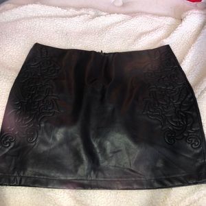 Faux leather mini skirt!!